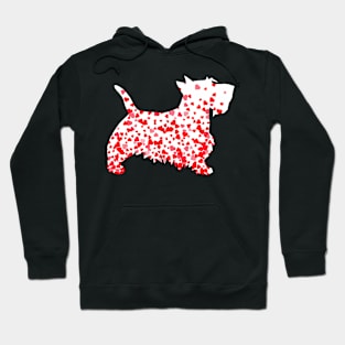 Scottie Scottish Terrier Heart Dog Valentine_s Day Hoodie